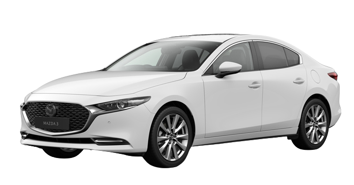 mazda sedan arctic white